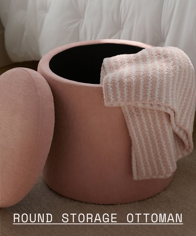 ROUND STORAGE OTTOMAN