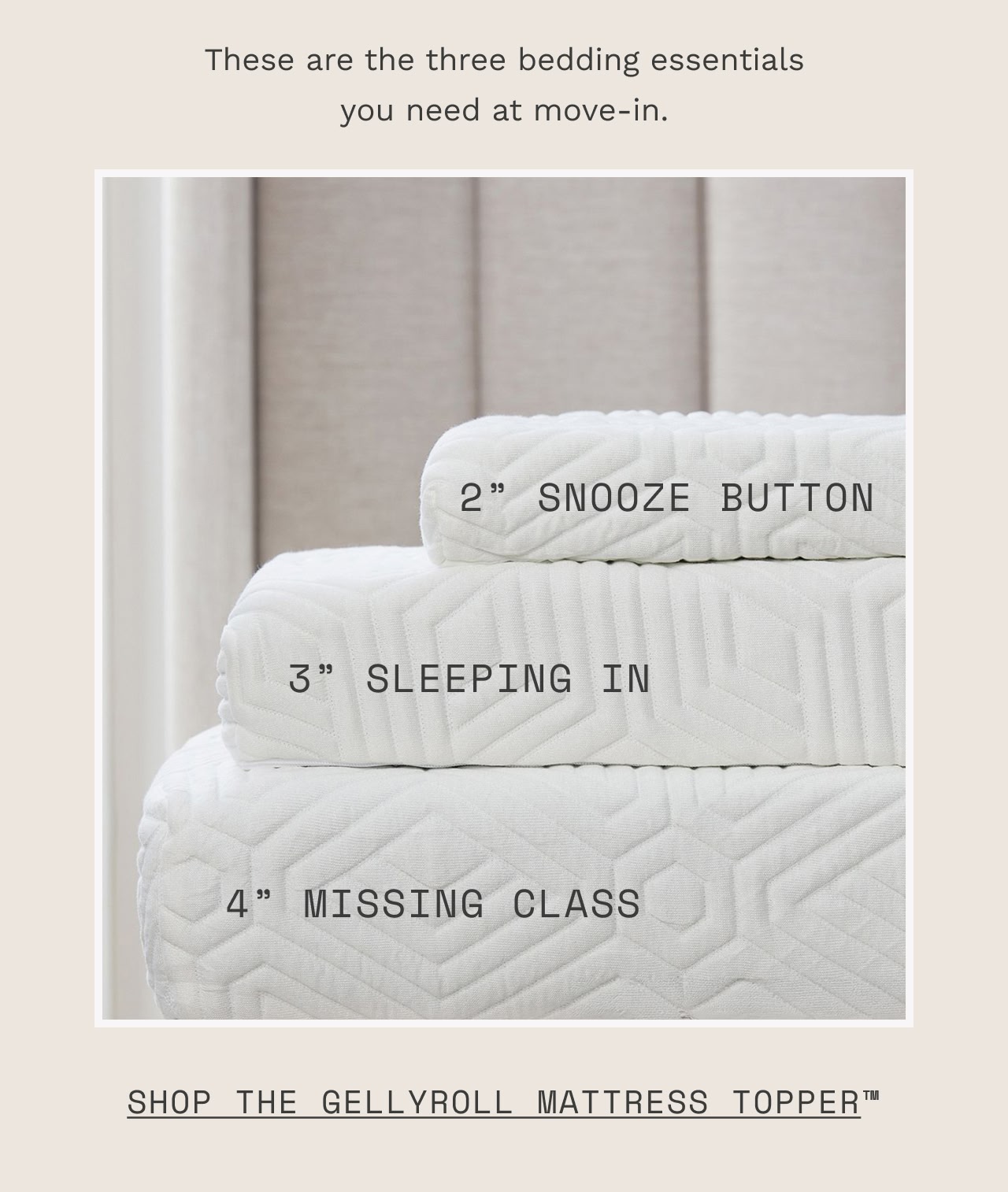 THE GELLYROLL MATTRESS TOPPER