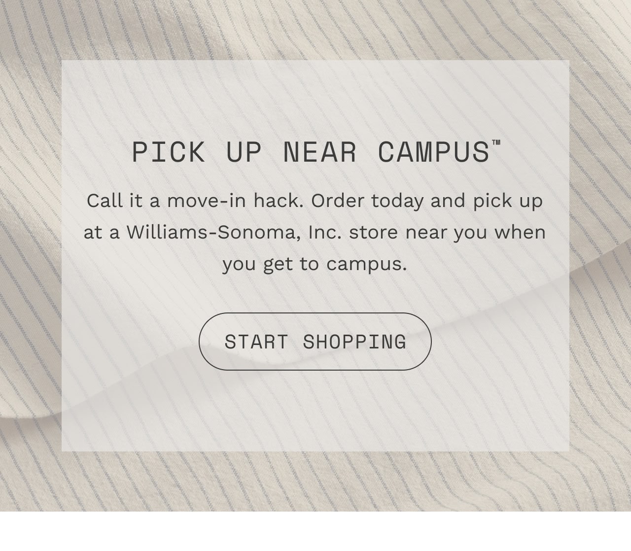 PICK UP NEAR CAMPUS