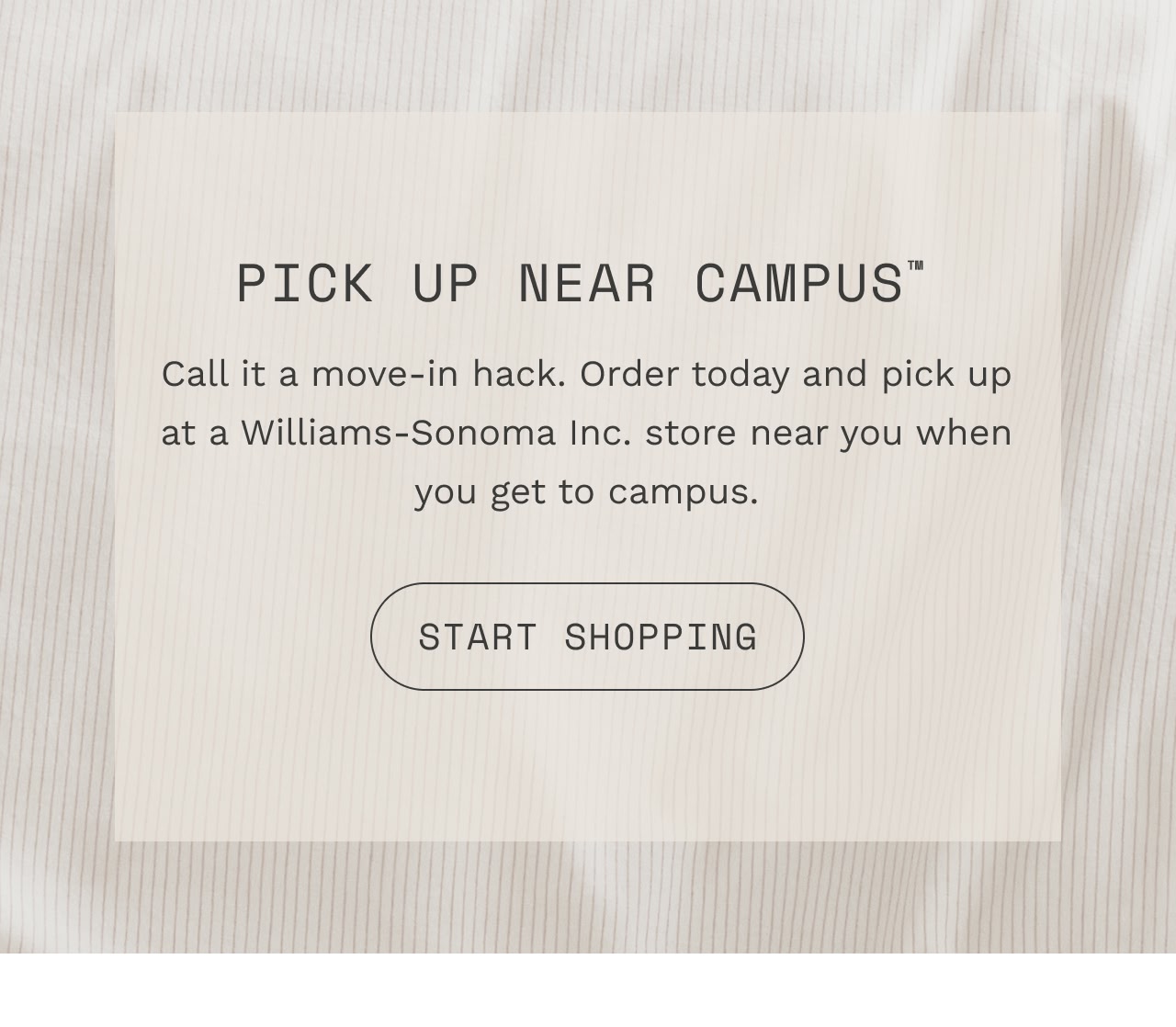 PICK UP NEAR CAMPUS