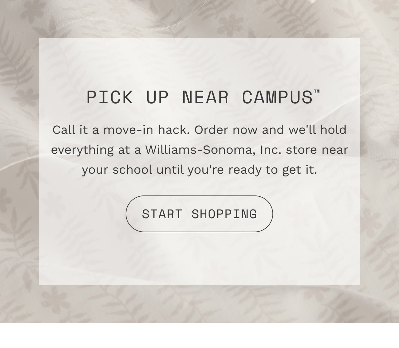 PICK UP NEAR CAMPUS